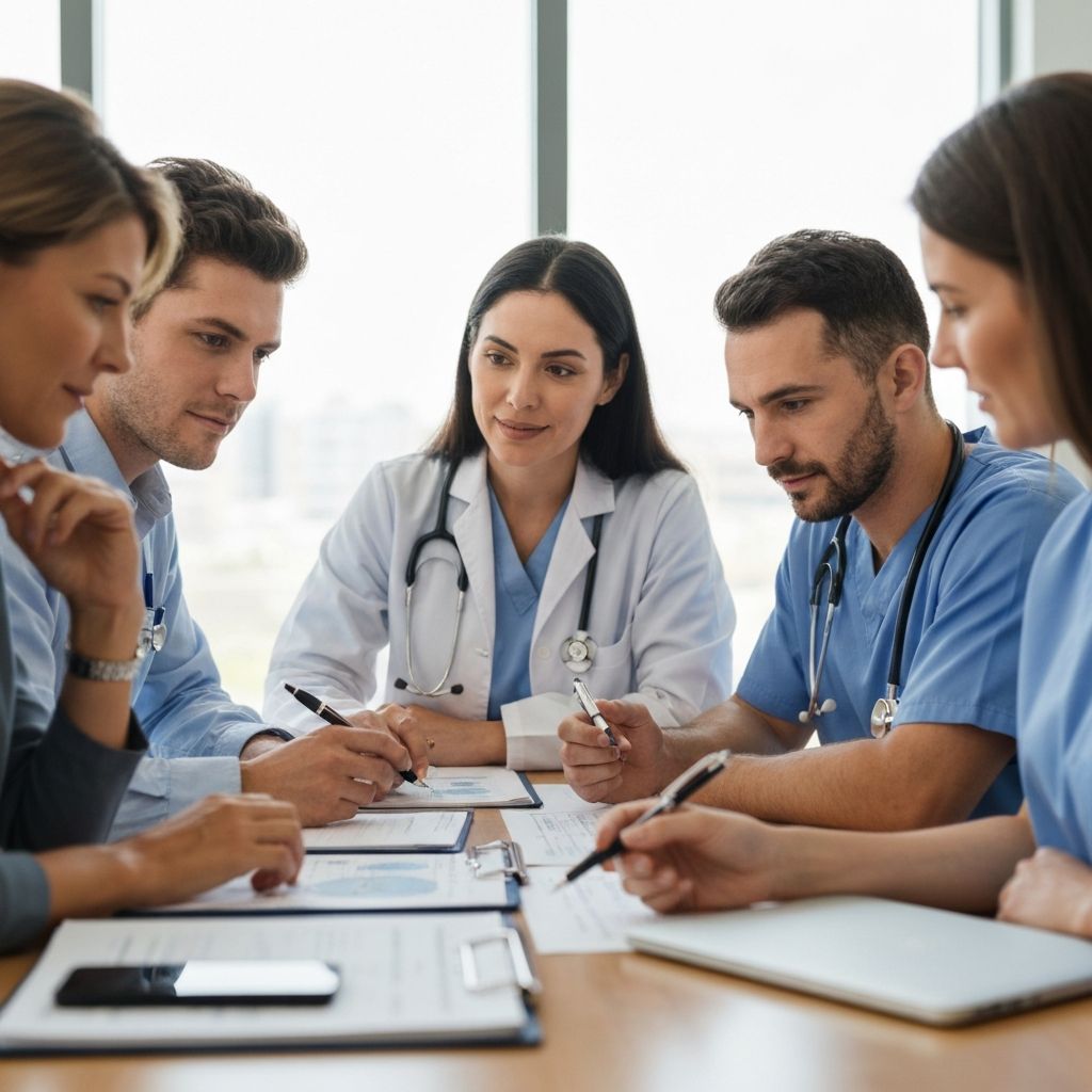 Healthcare staffing team collaboration